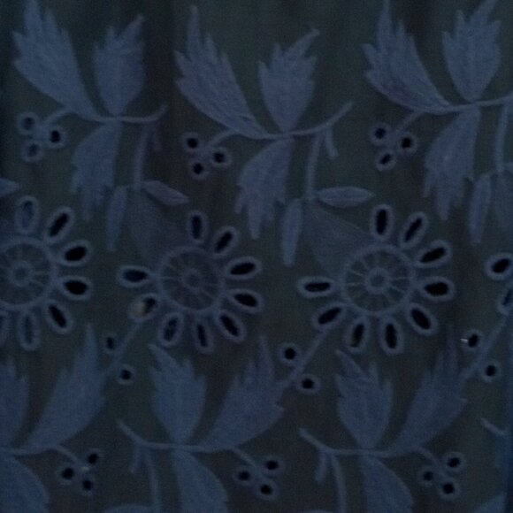 Johnny Was Black Embroidered Eyelet Sleeveless Top Size Large - Picture 4 of 4